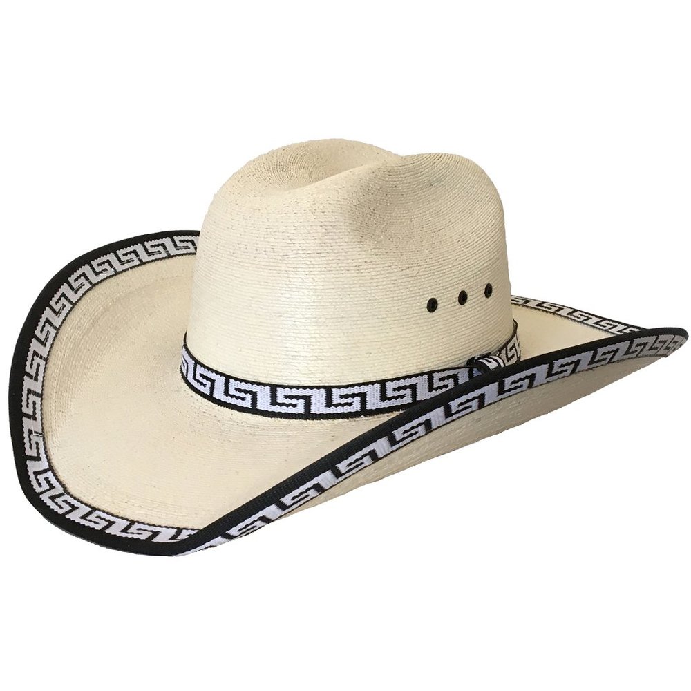 Headchange Sahuayo Mexico Palm Straw Premium Cowboy Hat Brown Premium Vaquero